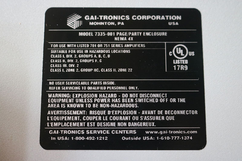 Gai Tronics寻呼 对讲站7305 104 特能装商城