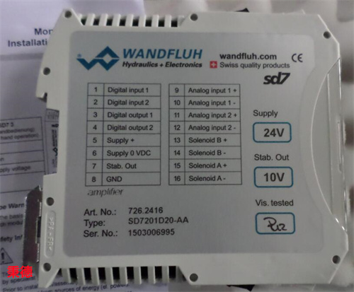 Wandfluh万福乐放大器SD7201D20-AA